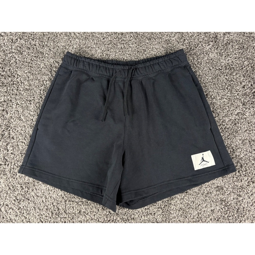 Jordan Flight Essentials Women Black Loose Fit Cotton Shorts Medium CV7738-010
